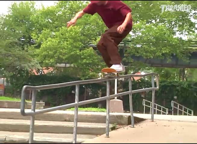 スラッシャーのインスタグラム：「👉🏽 @aaron_herrington in @chrystienyc’s ‘Chapter One’ video 🗽 Now playing on ThrasherMagazine.com 📡」