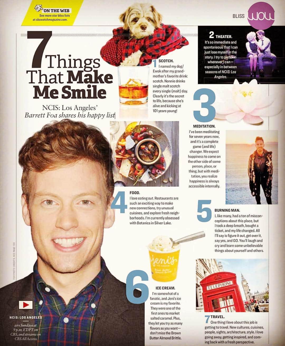バーレット・フォアのインスタグラム：「7 Things That Make Me Smile - Thank you @cbswatch for tasking me with the most delightful homework assignment ever. . . . @botanicafood @ncisla @jenisicecreams @burningman @paradisemotelbrc @zivameditation @laurabellbundy #gratitude #gratitudereminder #smile #7things」
