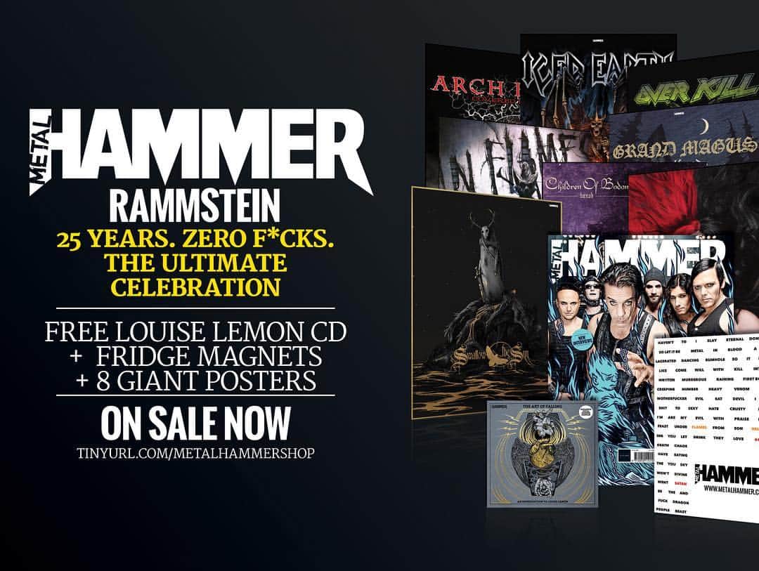 METAL HAMMERさんのインスタグラム写真 - (METAL HAMMERInstagram)「ON SALE NOW! Buylink in bio or in our story. Did we mention the new issue comes with heavy metal fridge magnets? 🤘👹 #Rammstein #Metal #HeavyMetal #MetalHammer」3月30日 2時58分 - metalhammeruk