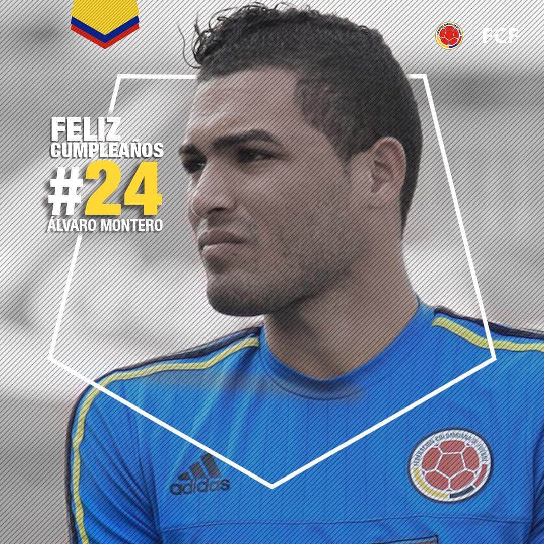サッカー コロンビア代表チームのインスタグラム：「#CumpleañosFCF Los mejores deseos para este año, Álvaro Montero. 🎉🎂👏🏽 #SomosSelecciónColombia」