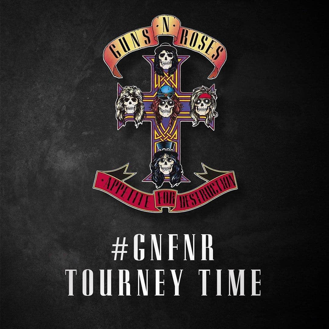 Guns N' Rosesさんのインスタグラム写真 - (Guns N' RosesInstagram)「Jump into IG Stories for the last rounds of #GnFnR Tourney Time, ending April 1! 🌹」3月30日 4時48分 - gunsnroses