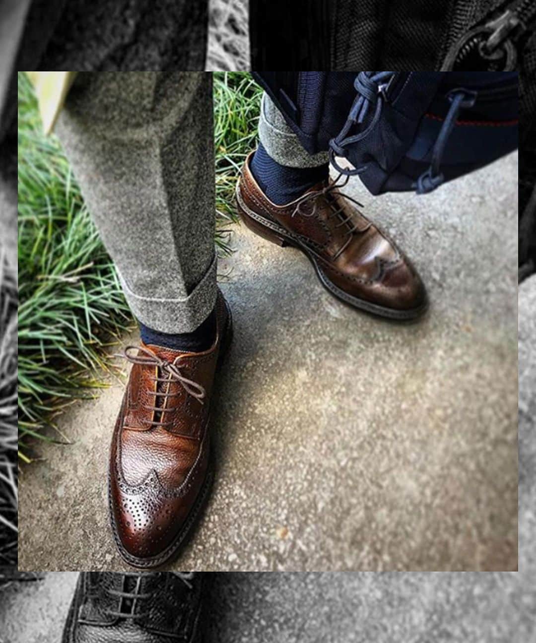 のインスタグラム：「Pembroke in Dark Brown Scotch Country Grain – photo credit @tomo_hendrix #crockettandjones #madetobeworn」