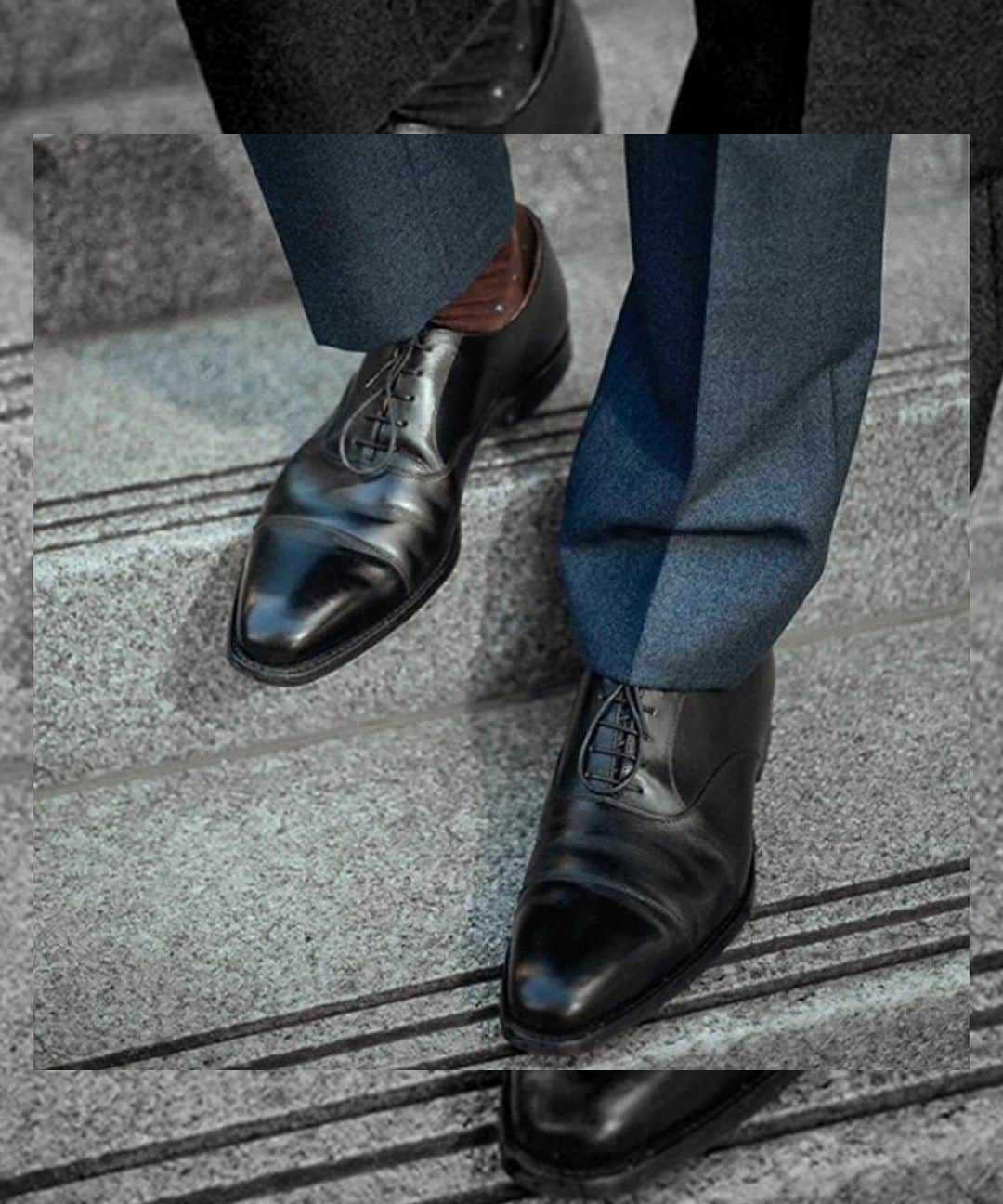 のインスタグラム：「Hallam in Black Calf – photo credit @ahbnts #crockettandjones #madetobeworn」