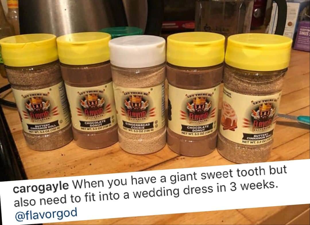 Flavorgod Seasoningsさんのインスタグラム写真 - (Flavorgod SeasoningsInstagram)「Dessert Flavors Now Available - Zero Calories Per Serving 🔥🔥🔥⁣ -⁣ Build Your Own Bundle Now!!⁣ Click the link in my bio @flavorgod ⁣ ✅www.flavorgod.com⁣ -⁣ FlavorGod Seasonings:⁣ 🌿Made Fresh⁣ ☀️Gluten free⁣ 🥑Paleo⁣ ☀️KOSHER⁣ 🌊Low salt⁣ ⚡️NO MSG⁣ 🚫NO SOY⁣ ⏰Shelf life is 24 months⁣ -⁣ Review by: @carogayle⁣ Thank you! 🤗⁣ -⁣ -⁣ #food #foodie #flavorgod #seasonings #glutenfree #paleo ⁣ #foodporn #mealprep #kosher ⁣」3月30日 8時00分 - flavorgod
