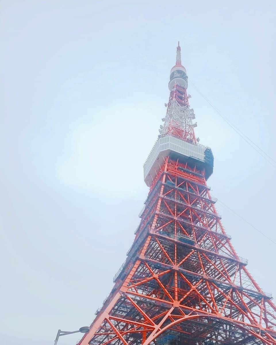 服部ひで子のインスタグラム：「東京タワー🗼も行ってきました＼(^^)／ 愛宕神社からも 歩いて行ける距離。  なんと、東京タワーも 去年の12月で60周年を迎えられたそうです！！！ このタイミングで、 来られた事に、ご縁を感じますね＼(^o^)／ 東京タワーも、 強力なパワースポット✨🌈 これからも、吉本新喜劇が益々発展していきますように👑😊 #東京タワーも  #吉本新喜劇 も #60周年」