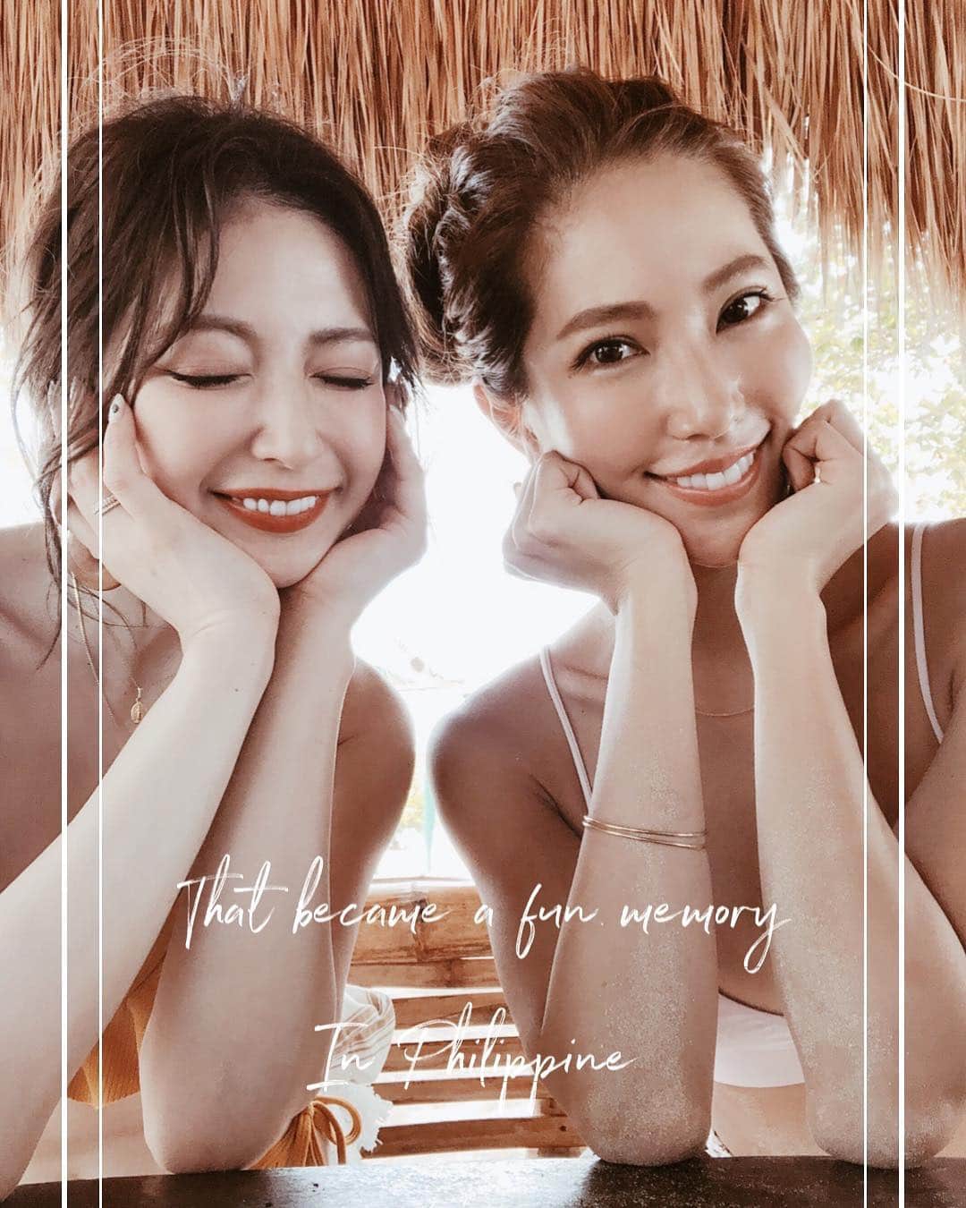 のインスタグラム：「フィリピン写真沢山あるから もう少し載せたいなぁー🤣💕笑 ・ ・ MIKA&SAKI🐚💕 さっきんの声が聞きたくなってきたなぁ…💓笑 関西弁かわいい🤤♡ ・ ・ ・ ・ #Philippine#フィリピン#海#sea#beach#swim wear#MARQUEswim#水着#今年の新作だよ#💓」