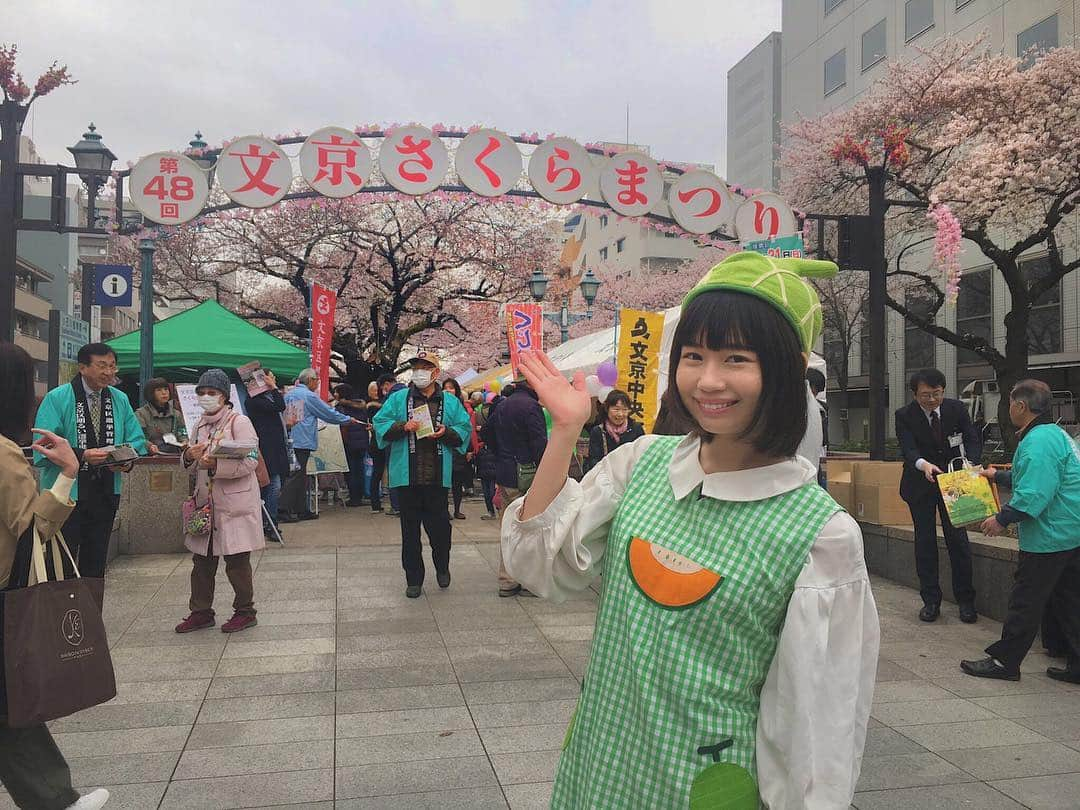 山口めろんさんのインスタグラム写真 - (山口めろんInstagram)「生中継でした〜🌸レトロな感じでいいね🥰🥰🥰💓💓🌸🌸🌸 ロケを見にいつもファンの方が来てくれるから心強いです〜🙋‍♀️🎉💓🌸 わざわざめろんに会いに北海道から来てくれた女の子がいて感激〜😭😭😭💓💓🌸🌸🌸 ロケ後はいつもちょっとしか喋れなくてごめんなさい‼️ #あらぶんちょぷらす #文京さくらまつり」3月30日 12時36分 - memememelonchan