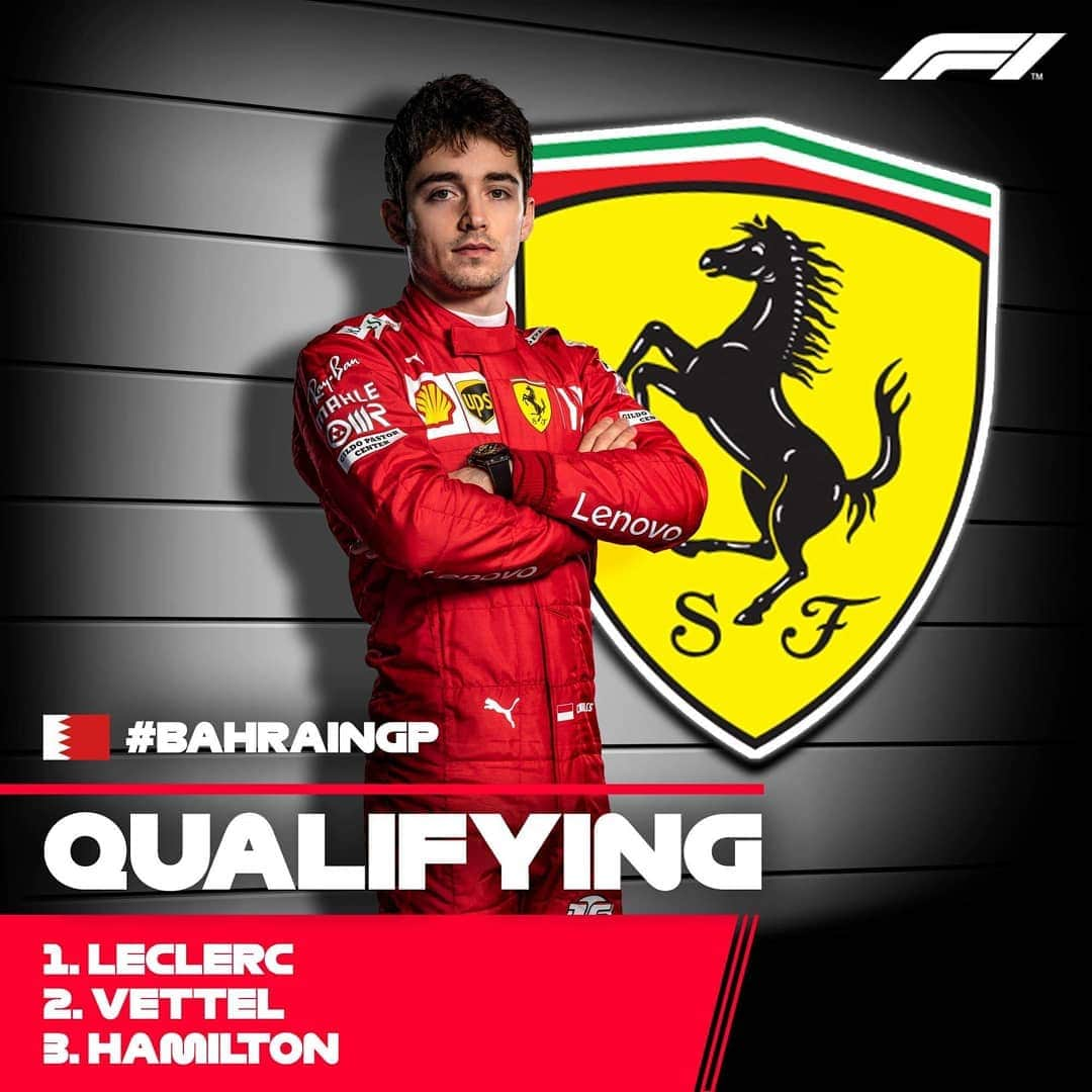 F1さんのインスタグラム写真 - (F1Instagram)「BREAKING: Charles Leclerc takes his first EVER pole position for @scuderiaferrari!! 💪 . #F1 #Formula1 @charles_leclerc #Ferrari」3月31日 1時02分 - f1