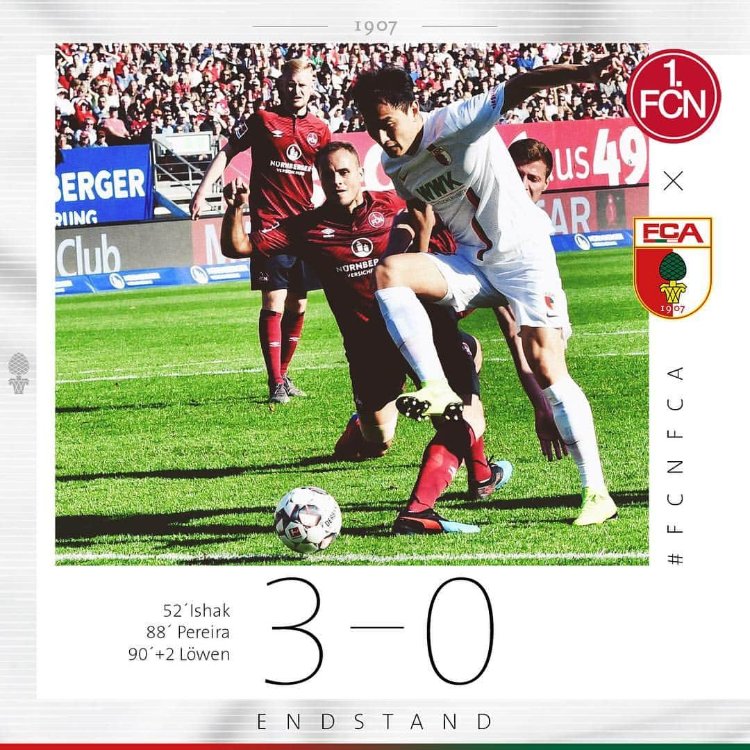 FCアウクスブルクさんのインスタグラム写真 - (FCアウクスブルクInstagram)「90‘ Der #FCA verliert in Nürnberg. 😤 #FCNFCA #FCA1907 #fcaugsburg」3月31日 1時23分 - fcaugsburg1907