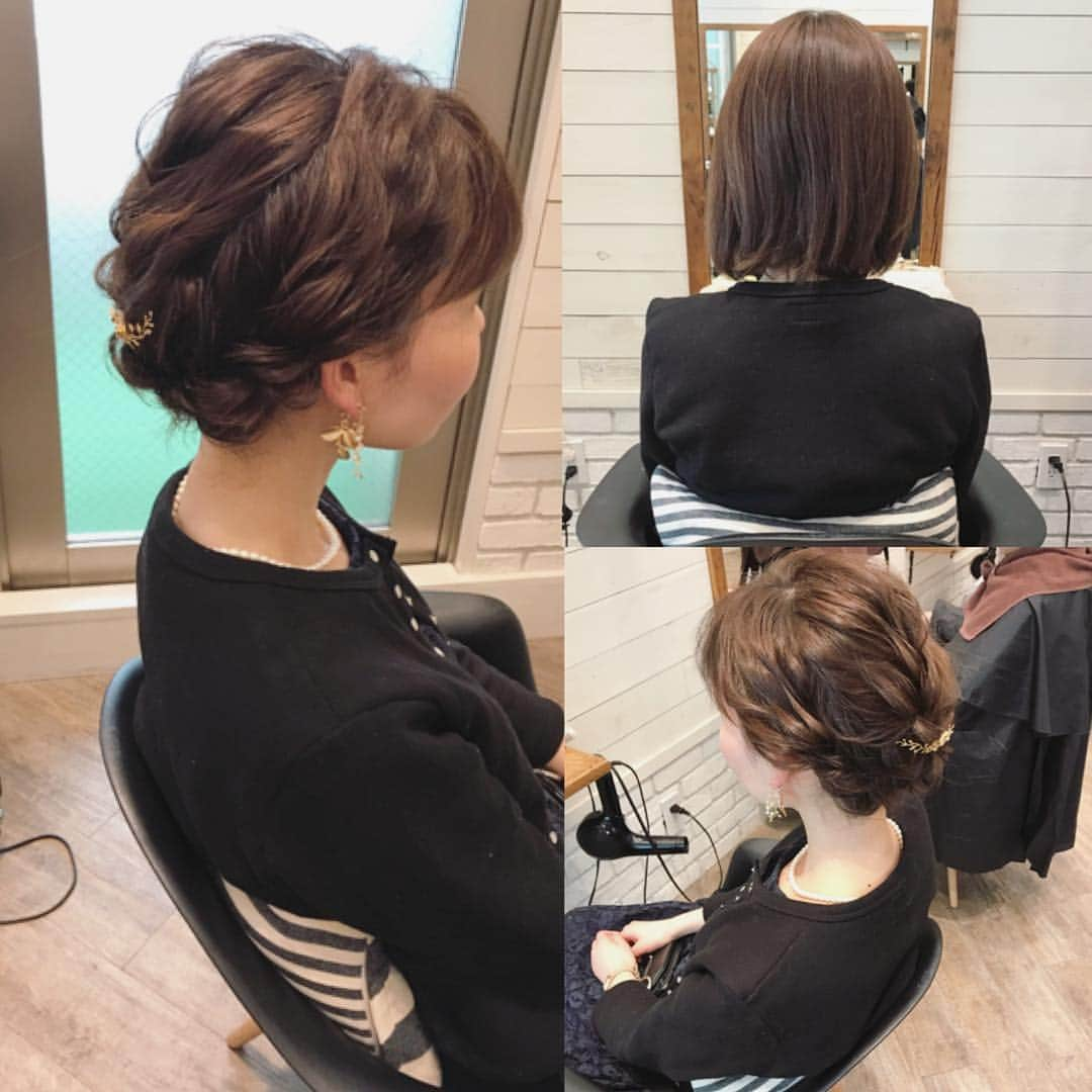 金子真由美さんのインスタグラム写真 - (金子真由美Instagram)「* hair arrange * 右上Before✨ 肩につかない長さのお客様♡♡ * * #かねこアレンジ #ヘアアレンジ #結婚式 #ブライダルヘア #ヘアセット #プレ花嫁 #ボブアレンジ #ショートアレンジ #ボブヘアアレンジ #ボブ #ワンレンボブ」3月30日 18時24分 - kanekomayumi12