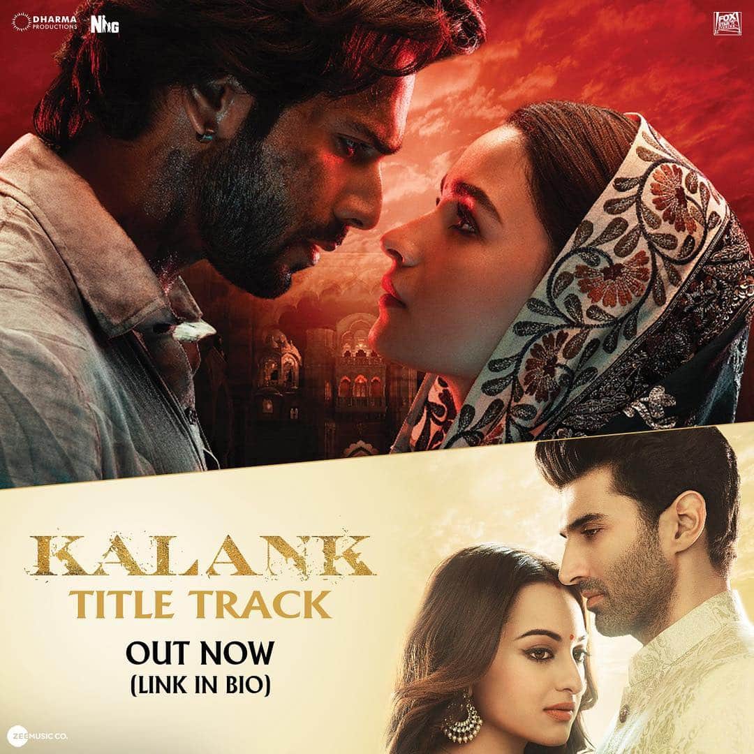 アリア・バットのインスタグラム：「Kalank Title Track ♥️♥️♥️」