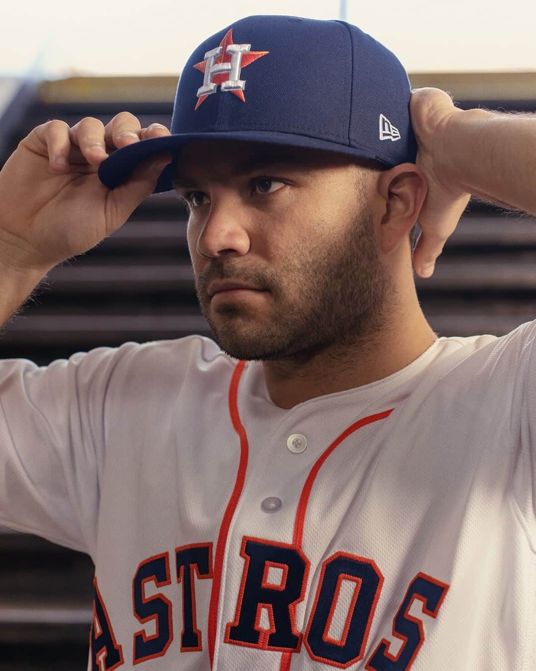ニューエラ・キャップのインスタグラム：「José Altuve in the Houston Astros Official On-Field #59FIFTY Fitted #NewEraCap. Find your team at neweracap.com. WE REIGN AS ONE」