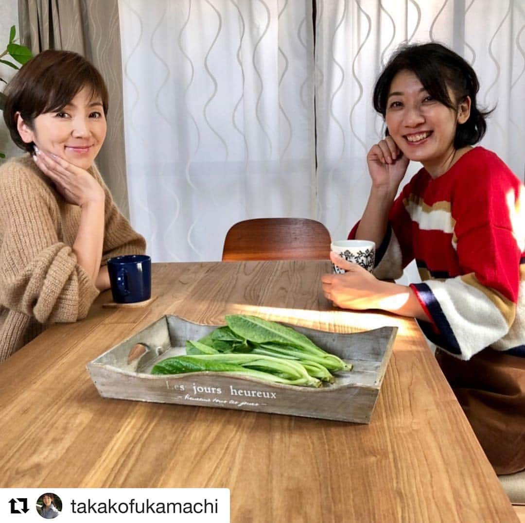 渡辺満里奈さんのインスタグラム写真 - (渡辺満里奈Instagram)「いよいよ「サニーレタス深町」からお引越ししちゃいます。 タカさん、ありがとうございました✨✨ 楽しかった「やさいの時間」の収録。心豊かになるプランター菜園。私はあまり上手ではなかったけど😅 深町さんにはたくさんのことを教えていただきました。 大好き、深町さん💕 番組は続きますよー。  #Repost @takakofukamachi with @get_repost ・・・ NHK 趣味の園芸やさいの時間「満里奈の毎日プランター」は先週が最終回でした。いつもは再放送が木曜日だったのですが、高校野球の放送があったため、明日31日、午後1:05より再放送があります。見逃してしまった方は、ぜひぜひ！観てね。 #満里奈さんが素敵すぎ #満里奈さんの園芸ブログ #やさいの時間 #満里奈の毎日プランター  #深町貴子 #趣味の園芸やさいの時間  #あ、私の誕生日 #すごく寂しい #番組は続きます #これからもよろしくお願いします #かっこいい渡辺満里奈さん」3月30日 23時03分 - funnyfacefunny