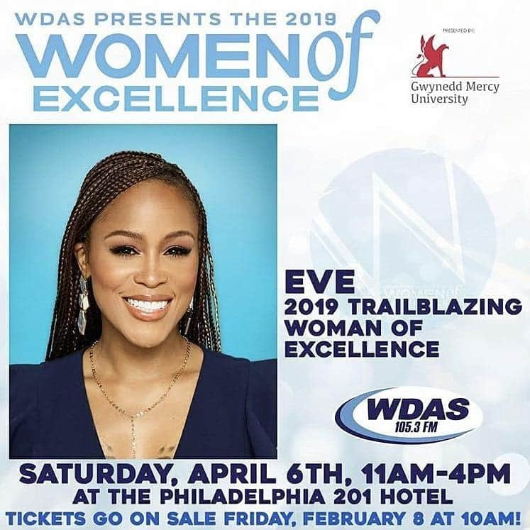 イヴさんのインスタグラム写真 - (イヴInstagram)「So excited to be apart of this event!!! Make sure you get your tickets now  #philly #womenofexcellence #wdas」3月30日 23時30分 - therealeve