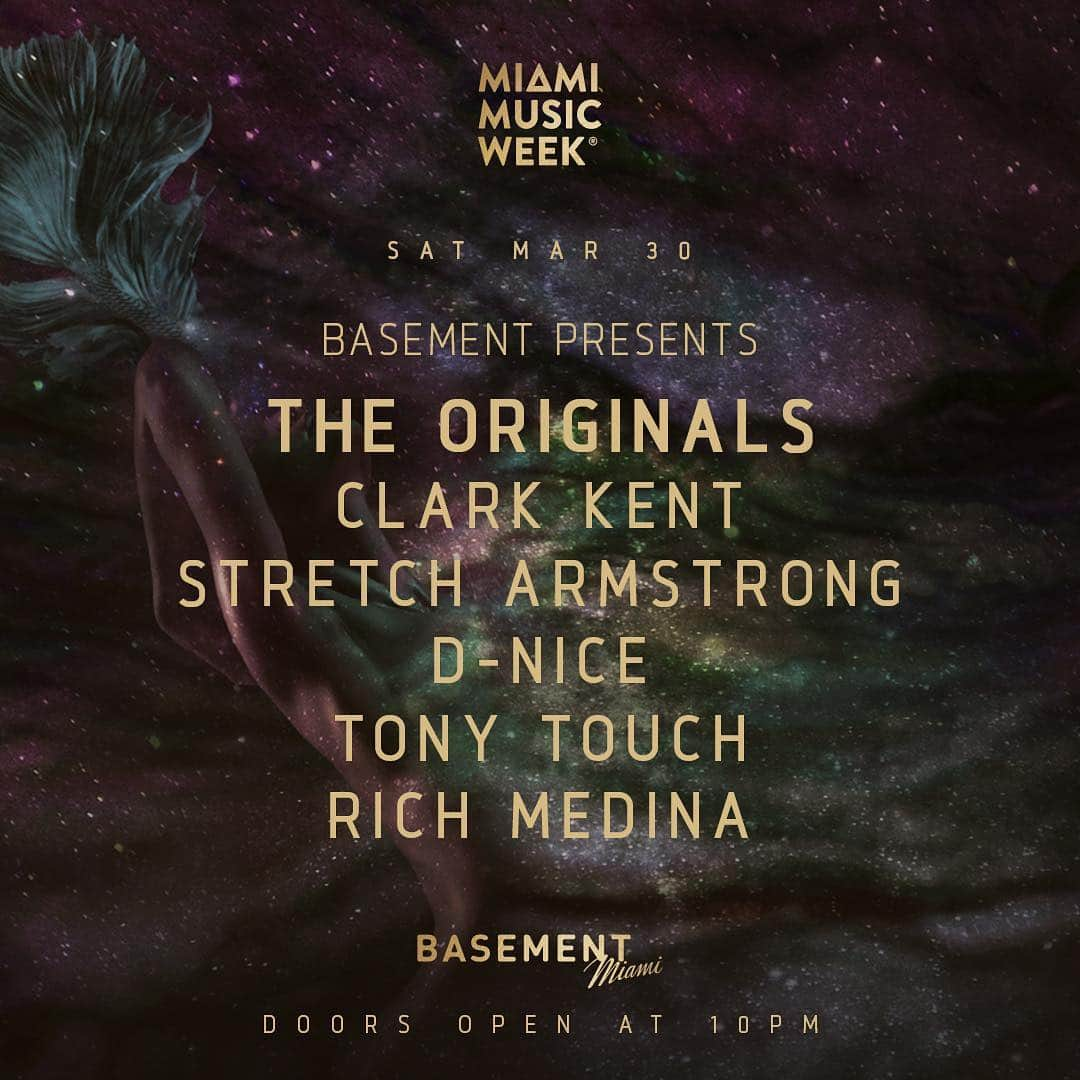 DJ Clark Kentさんのインスタグラム写真 - (DJ Clark KentInstagram)「And Just Like That.. Doors Are Open • NOW • Miami • @basementmiami • The ORIGINALS • @djdnice @stretcharmstrong @richmedina @djtonytouch & Me • LETS GO!」3月31日 11時02分 - djclarkkent