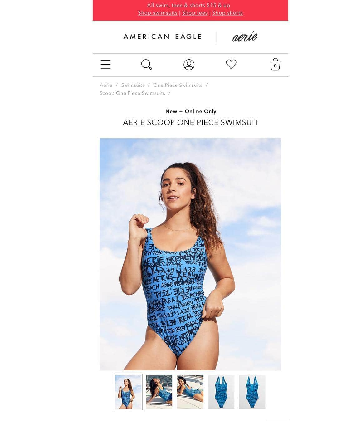 アリー・レイズマンさんのインスタグラム写真 - (アリー・レイズマンInstagram)「Just one of those pinch me moments where I’m doing some online shopping for some friends and I see myself on the @aerie website... taking a moment to take this all in 💕 Sometimes I still can’t believe I get to work with them.」3月31日 2時49分 - alyraisman