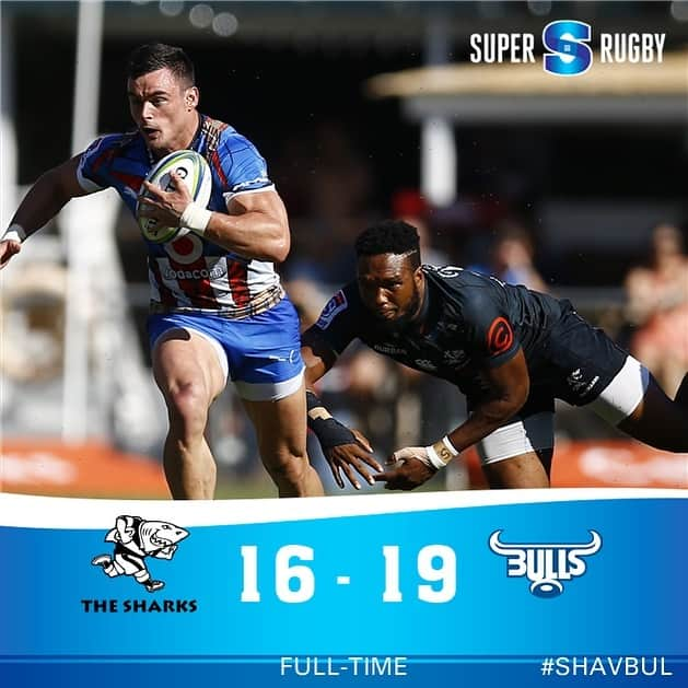 Super Rugbyさんのインスタグラム写真 - (Super RugbyInstagram)「FULL-TIME | SHARKS v BULLS  The Bulls have secured a nail-biting victory against the Sharks in Durban - the visitors move to second place on the Super Rugby ladder.  #SuperRugby #SHAvBUL」3月31日 3時02分 - superrugby