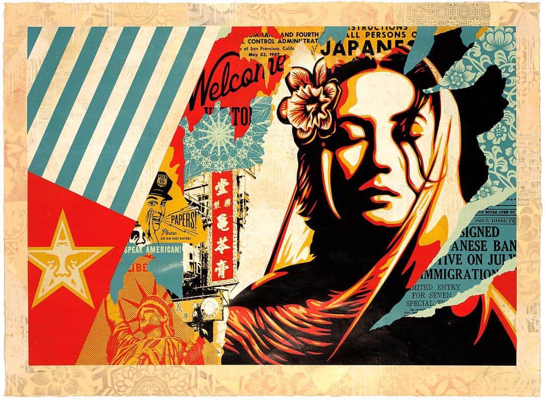 Shepard Faireyさんのインスタグラム写真 - (Shepard FaireyInstagram)「Two of my works are currently on view at Over the Influence's booth (booth B08) at @artcentralhk! Thank you @oti.official for featuring my art this week. If you're in Hong Kong for the art fair, don't miss it! - Shepard」3月31日 2時58分 - obeygiant