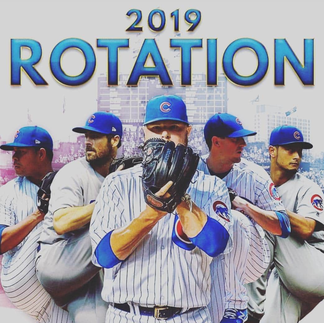 コール・ハメルズのインスタグラム：「It will be a honor to work alongside these guys this season!! #letthefunbegin #mlb2019season @cubs」