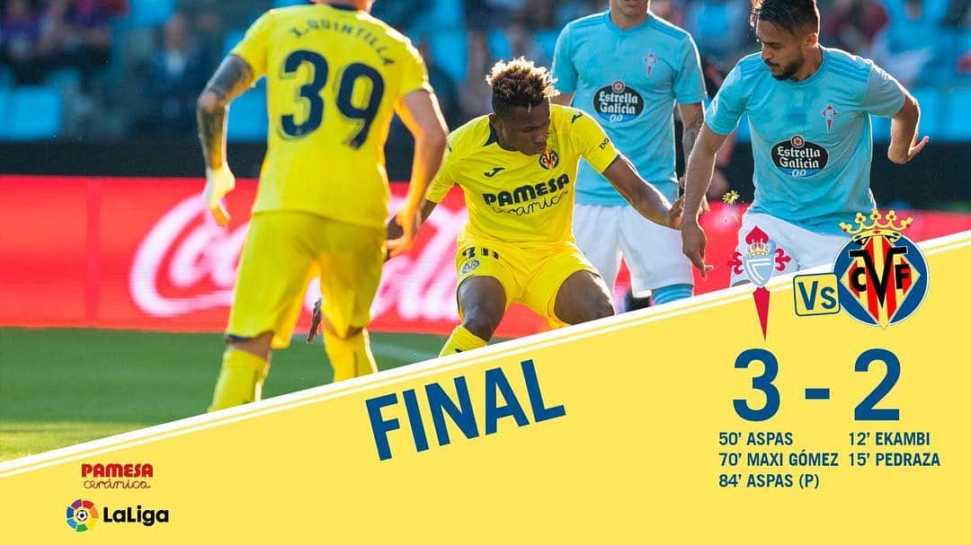 ビジャレアルCFさんのインスタグラム写真 - (ビジャレアルCFInstagram)「Derrota de los amarillos en Balaídos (3-2). . Yellows defeat at Balaídos (3-2). . #Villarreal #futbol #football #soccer #LaLiga」3月31日 4時23分 - villarrealcf