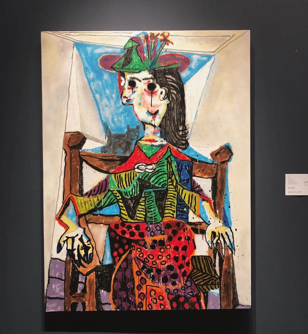 のインスタグラム：「Hong Kong DAY3 (3/28) @sothebys contemporary art spring sales exhibition private viewing #artbasel #artbaselhk #artbaselhongkong #privateview #hongkong #hk #artweek #hongkongartweek #art #contemporaryart #sothebys #springsales #auction #madsaki #kaws #gerhardrichter #banksy #jonaswood」