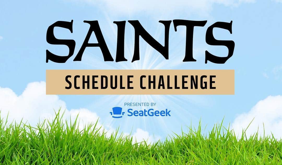 ニューオーリンズ・セインツさんのインスタグラム写真 - (ニューオーリンズ・セインツInstagram)「Want a chance to win $20,000?  Guess our 2019 schedule and enter our #Saints Schedule Challenge, presented by @SeatGeek!  Enter at our bio link!」3月31日 9時00分 - saints