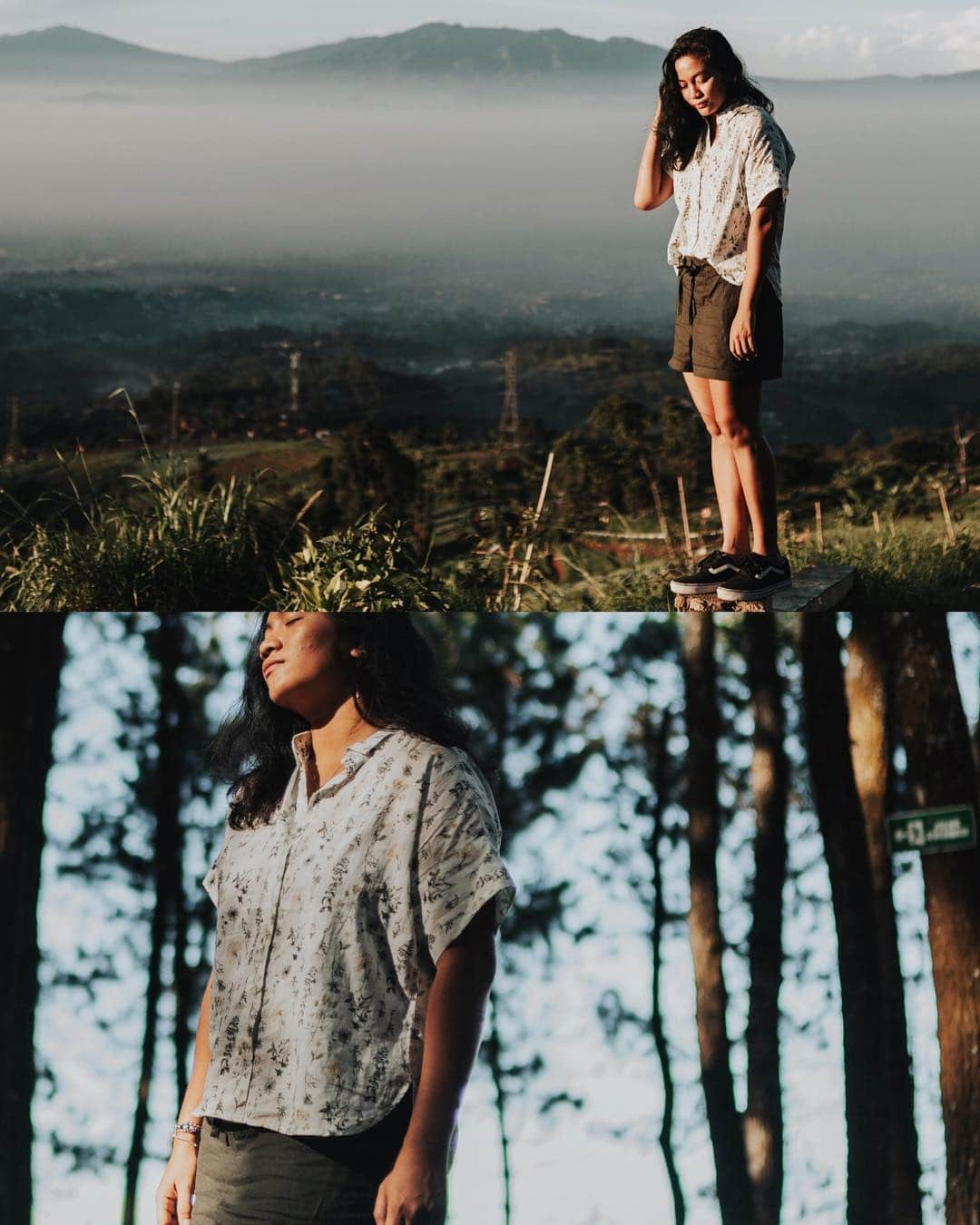 Putri Anindyaさんのインスタグラム写真 - (Putri AnindyaInstagram)「A playful morning // this is how I expressed my happiness that morning, standing gracefully in some of my favorite spots. These are some photos to remember the goodness that I felt. Taking pictures while hiking around in the bright sun of Bandung that day made me sweat a little but nothing to worry about because of the comfortable innerwear #AIRism that keeps me dry anytime! #uniqloindonesia #uniqlolifewear . . . Pictures of me taken by @ochaapanda with my @sonyalpha_id A7iii 35mm 1.4 Zeiss」3月31日 19時18分 - puanindya