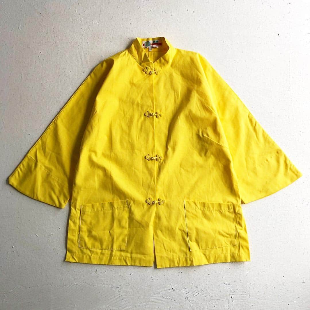 のインスタグラム：「【New stuff】 cotton china shirt yellow size M PRICE ¥7500-(+TAX) DM へお問い合わせ宜しくお願い致します」