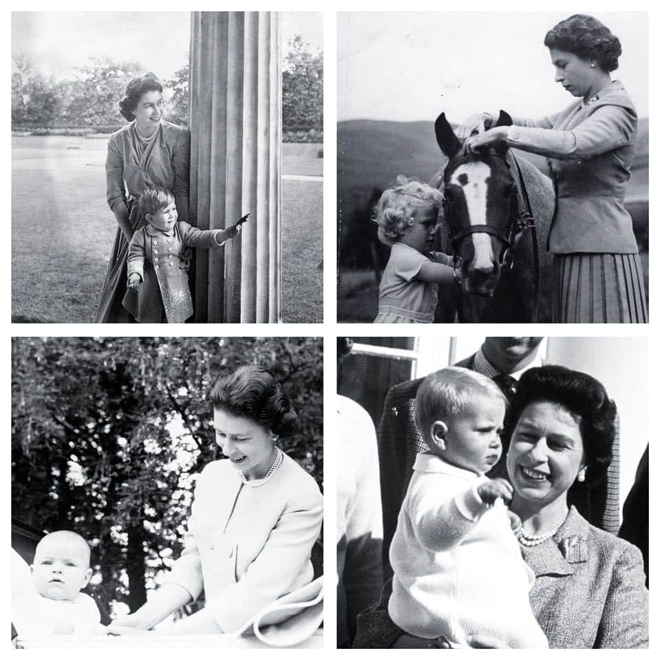 ロイヤル・ファミリーさんのインスタグラム写真 - (ロイヤル・ファミリーInstagram)「Wishing our followers a very Happy Mothering Sunday!  These photographs show The Queen with each of her four children.  From left to right, with The Prince of Wales in 1950 in the Gardens of @ClarenceHouse, helping The Princess Royal fit a bridle to ‘Greensleaves’ the pony in Balmoral in 1955, with @hrhthedukeofyork in 1960 also in Balmoral, Scotland and holding Prince Edward in 1965 in Windsor. #MothersDay」3月31日 17時23分 - theroyalfamily