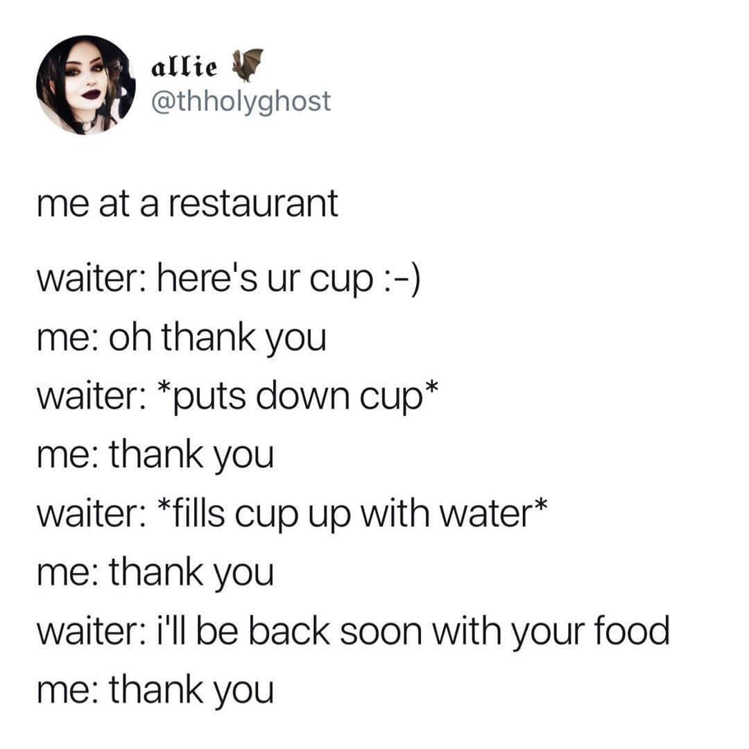 9GAGさんのインスタグラム写真 - (9GAGInstagram)「Thank you.⠀ By thholyghost | TW⠀ -⠀ #thankyou #dinning #restaurant #9gag」3月31日 19時00分 - 9gag