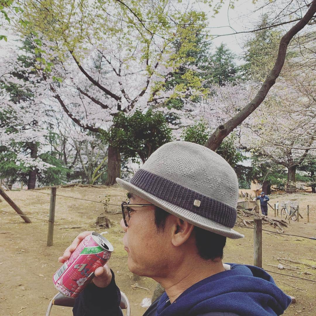 名倉潤のインスタグラム：「息子の野球チームのお花見🌸昼間からお酒飲んで、野球の話最高😀 #さあ春からの試合勝つぞー #コーチをしていますが見かけてもできればそっとしておいて下さい。その時は普通の父なので」