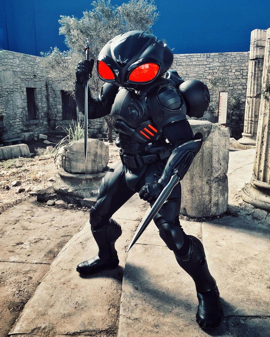 ジェームズ・ワンのインスタグラム：「I’m gonna slowly put out some #Aquaman pics from my personal collection. What better one to start but with Black Manta (Yahya Abdul-Mateen ll). One of my fav character designs (from any of my work).」