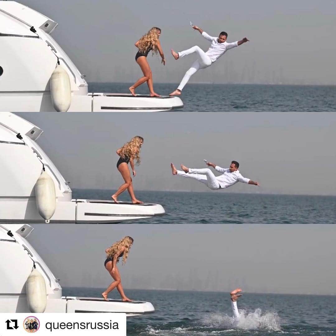 Kristina Kots Gotlibさんのインスタグラム写真 - (Kristina Kots GotlibInstagram)「#Repost @queensrussia with @get_repost ・・・ Придумайте подпись к фото 😄☝🏻 Это солнечный и опасный 🙈💪🏻Backstage клипа «Шифровальщик»」4月1日 4時38分 - kristinakotsgotlib