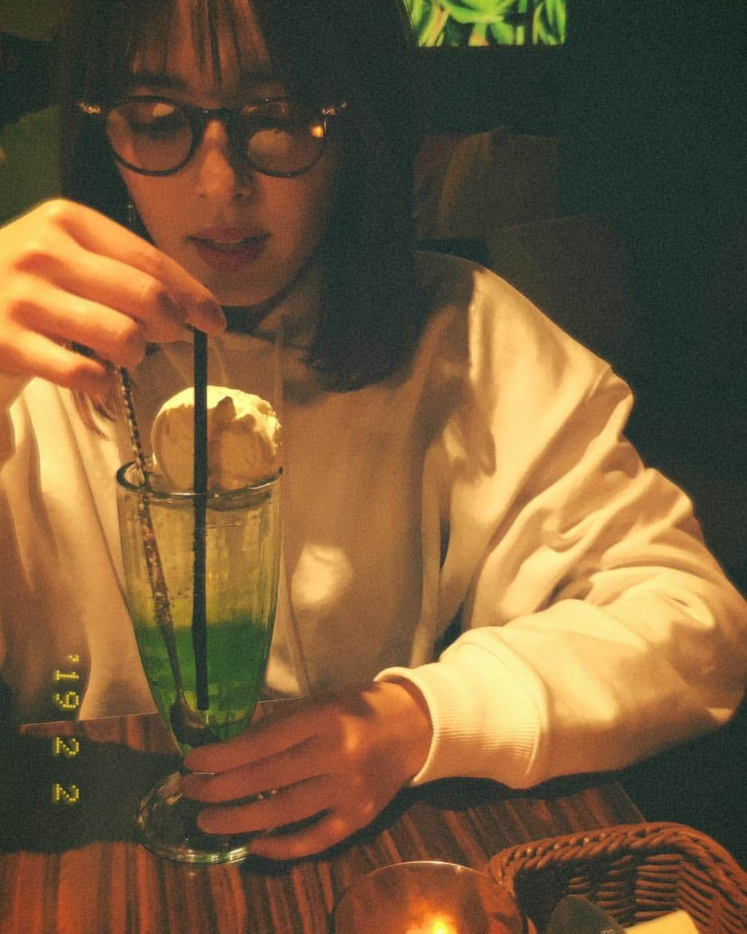 矢作穂香さんのインスタグラム写真 - (矢作穂香Instagram)「いつかのメロンソーダ🍹 うみゃかった。」3月31日 21時03分 - honoka_yahagi