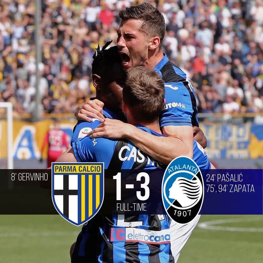 アタランタBCさんのインスタグラム写真 - (アタランタBCInstagram)「#ParmaAtalanta 1-3 #FullTime #GoAtalantaGo ⚫️🔵」3月31日 21時29分 - atalantabc