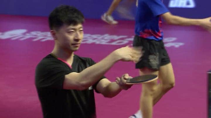 のインスタグラム：「MA LONG DOES IT!!! WHAT A MATCH! WHAT A FIGHTBACK!! AND WHAT A CELEBRATION!!! #WELCOMEBACK #ITTFWORLDTOUR #QATAROPEN」