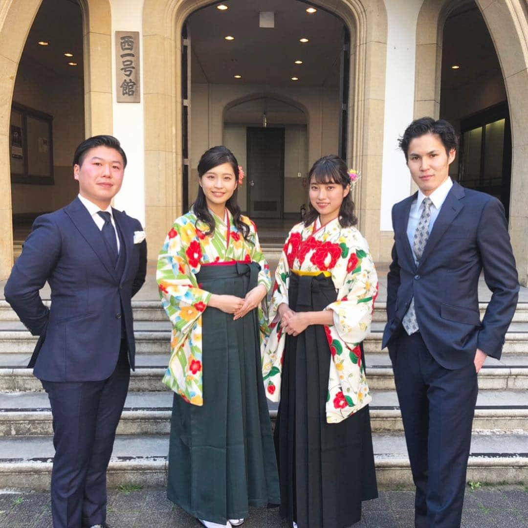 米山珠央さんのインスタグラム写真 - (米山珠央Instagram)「. 学生ラスト投稿👩‍🎓 仲良くしてくれてありがとう🙏🏻🌸 思い出たくさんできました♪ 明日から社会人として頑張ります！ . #graduation #graduate #graduationpictures #graduationceremony #friends #卒業 #卒業式 #袴 #袴ヘア #新社会人」3月31日 23時57分 - tamao_17no1