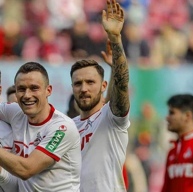 マルコ・ヘーガーのインスタグラム：「🖐🏼 wins in a row @fckoeln  #win #heimsieg #effzeh #team #important #together #fans #support #köln #fc #inked #tattoo #blessed #liebedeinestadt #mh6」
