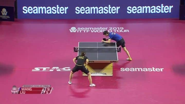 のインスタグラム：「"SERVED! REVENGE SERVED COLD" ❄️🍳 Wang Manyu comes up tops in a repeat of last year's Women's Singles Final. What a match, what an event. 2019 #ITTFWorldTour #QatarOpen 🇶🇦🏓」