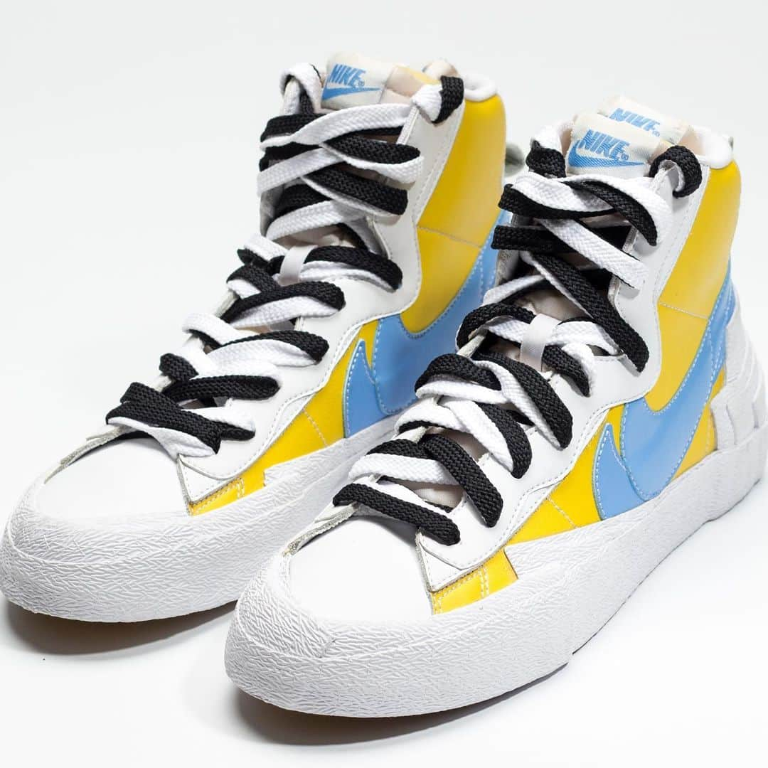 HYPEBEASTさんのインスタグラム写真 - (HYPEBEASTInstagram)「UPDATE: @nike has confirmed that this pair is not an official sneaker. - @hypebeastkicks: Here’s a first look at the @sacaiofficial x @nike Blazer-Dunk hybrid in a yellow/light blue colorway. Cop or drop? Photos: @hanzuying」4月1日 0時38分 - hypebeast