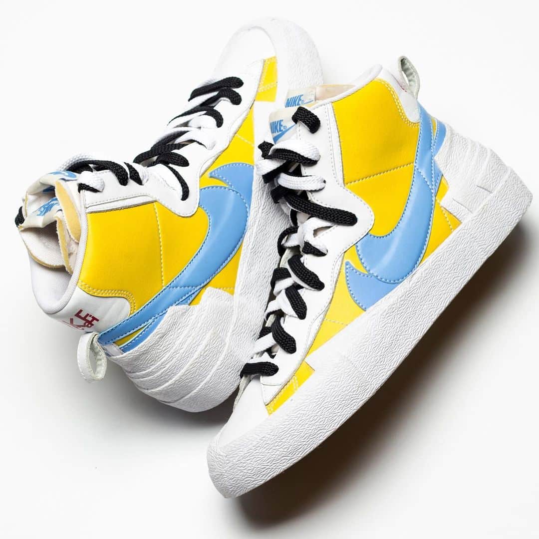 HYPEBEASTさんのインスタグラム写真 - (HYPEBEASTInstagram)「UPDATE: @nike has confirmed that this pair is not an official sneaker. - @hypebeastkicks: Here’s a first look at the @sacaiofficial x @nike Blazer-Dunk hybrid in a yellow/light blue colorway. Cop or drop? Photos: @hanzuying」4月1日 0時38分 - hypebeast
