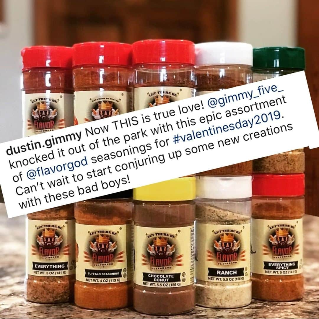 Flavorgod Seasoningsさんのインスタグラム写真 - (Flavorgod SeasoningsInstagram)「Give the gift of FLAVOR! ❤️💛⁣ .⁣ Build Your Own Bundle Now!!⁣ Click the link in my bio @flavorgod ⁣ ✅www.flavorgod.com⁣ -⁣ FlavorGod Seasonings:⁣ 🌿Made Fresh⁣ ☀️Gluten free⁣ 🥑Paleo⁣ ☀️KOSHER⁣ 🌊Low salt⁣ ⚡️NO MSG⁣ 🚫NO SOY⁣ ⏰Shelf life is 24 months⁣ -⁣ Review by: @dustin.gimmy⁣ Thank you! 🤗⁣ -⁣ -⁣ #food #foodie #flavorgod #seasonings #glutenfree #paleo ⁣ #foodporn #mealprep #kosher」4月1日 8時00分 - flavorgod