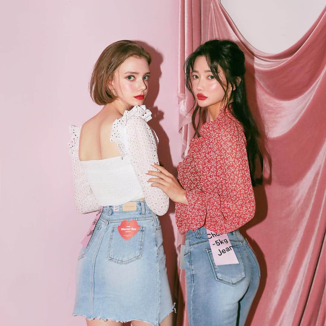 Chuuさんのインスタグラム写真 - (ChuuInstagram)「-5kg ROSE edition jean 🌹❤️coming soon」4月1日 9時07分 - chuu_official