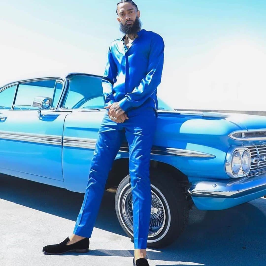 マイケル・B・ジョーダンのインスタグラム：「Just spoke to you, always kept it 1000. Always was real. You’re a 🐐 Rest up young KING. RIP Nipsey」