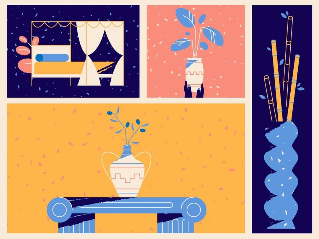 Dribbbleさんのインスタグラム写真 - (DribbbleInstagram)「Easy... Breezy furniture by Dinos&Teacups⠀ ⠀ ⠀ #dribbble #dribbblers #illustration #design」4月1日 11時09分 - dribbble