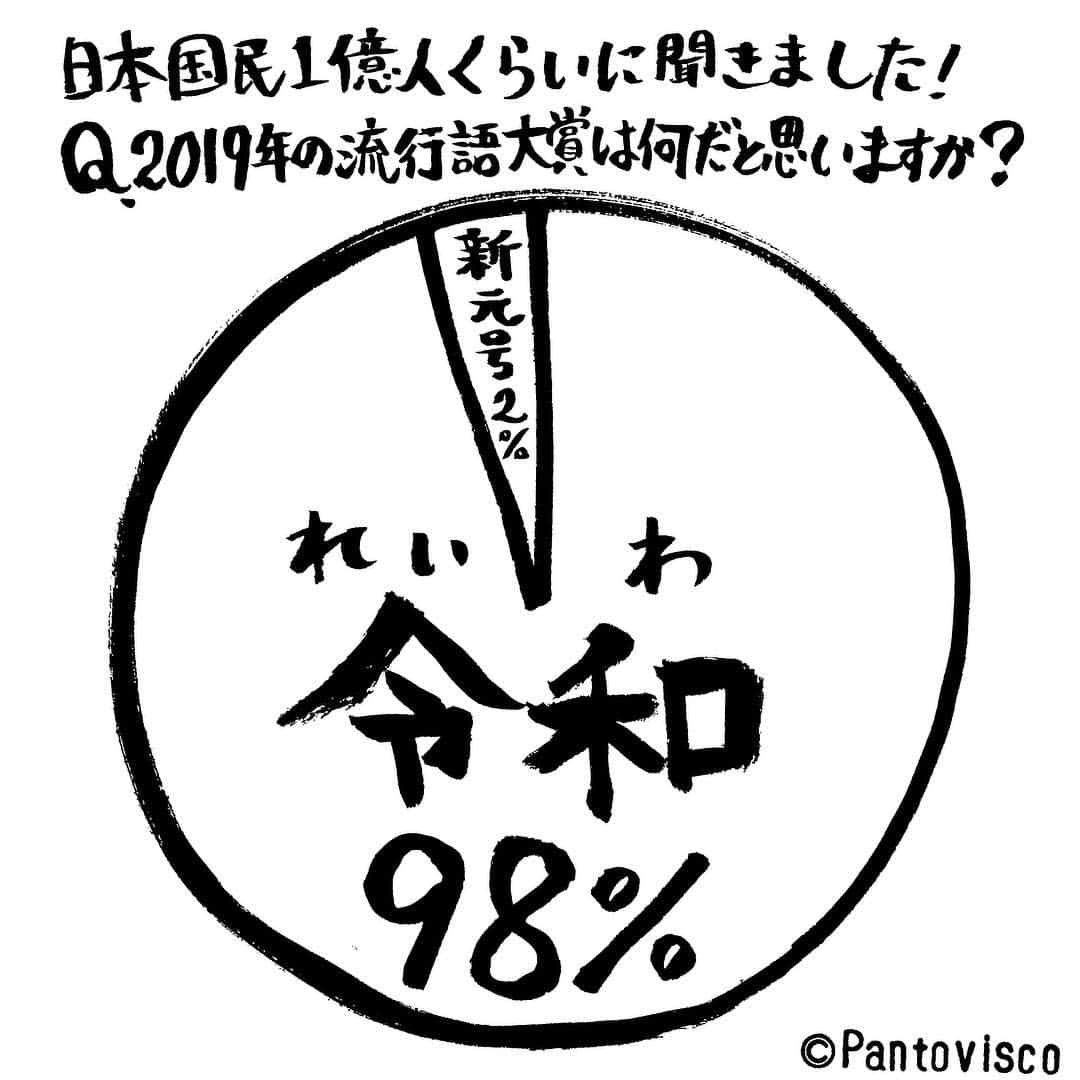 pantoviscoさんのインスタグラム写真 - (pantoviscoInstagram)「『今年の流行語大賞決定』 #令和 #勝手にアンケート」4月1日 11時44分 - pantovisco