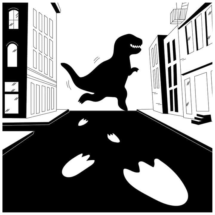 のインスタグラム：「Uptown. Downtown. Eastside. West. Catch her if you can. #RexyTheCoachDino is coming tomorrow. #CoachNY」