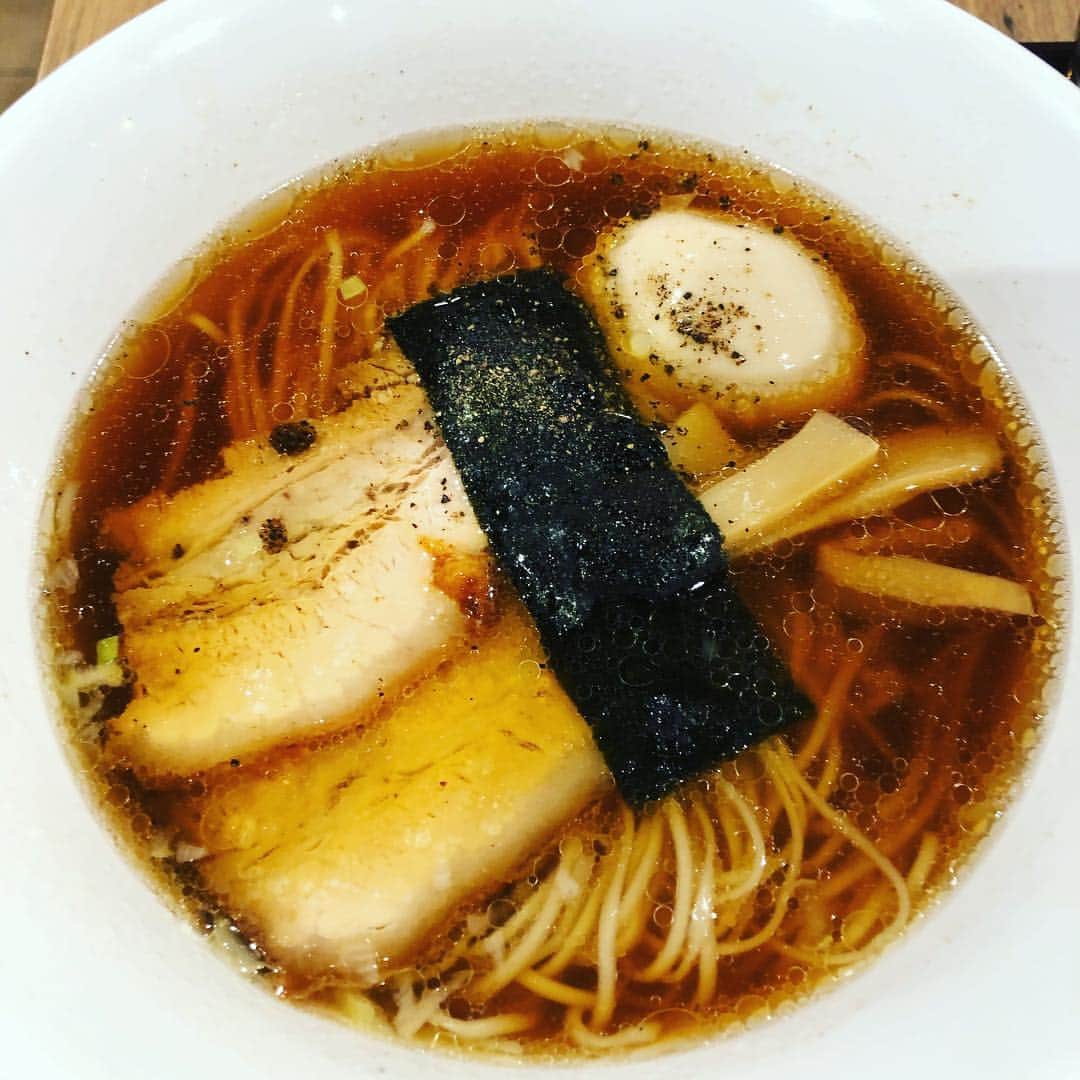 のインスタグラム：「#地下#カドヤ食堂#煮卵ラーメン#令和初ラーメン」