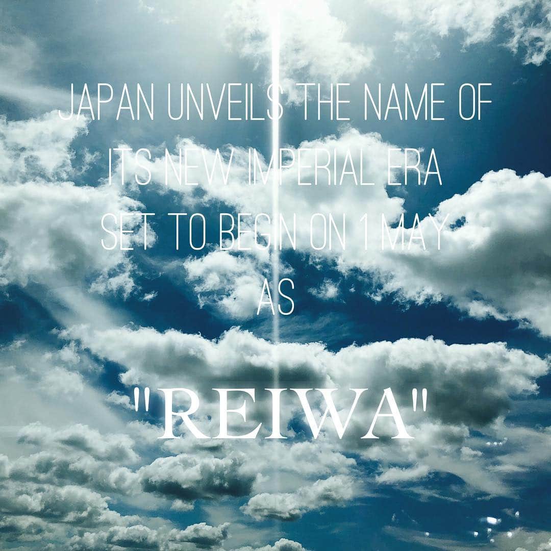 のインスタグラム：「. . ‪釜石で撮った空と‬ ‪新年号“Reiwa”で‬ ‪画像を作ってみました。‬ ‪新年号発表記念の待ち受けに？‬ ‪どうぞ。‬ ‪#平原綾香 #ayakahirahara ‬ ‪#新年号 #令和 #待ち受け‬」
