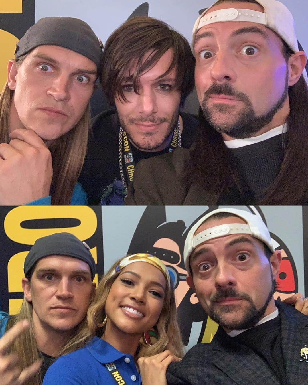 ケヴィン・スミスさんのインスタグラム写真 - (ケヴィン・スミスInstagram)「In @jayandsilentbob Reboot, some really memorable stuff happens at Chronic Con, along with lots of Con cameos! Reboot marks the fifth time I’ve worked with the always amazing #AdamBrody. We met on a @comedycentral get-out-the-vote ad when Adam was on #theoc and I fell in love with the man’s versatility and sharp comedic chops. You don’t just get an actor with Adam, you get a writer too - as I learned on Cop Out, @yogahosers and #hollyweed. And when he came to play with us on #jayandsilentbobreboot, Adam brought a bucket of brilliance with him, cracking up the kids! @jaymewes and I also got to work with @clawstnt star @karrueche, who not only dazzled but also did us a serious solid. See, Karrueche was supposed to be in a scene outside at the Mooby’s - but we got screwed by the rains that night, and with no time in the schedule to return, that meant cutting the scene. The kid had waited all day in costume and then I had to tell her the scene was dropped due to the weather. “But if you come back,” I promised “We’ll get you something better and uncuttable!” Which we did - and Karrueche killed it! Even when all seems bleak and seemingly the tale’s been told? Never give up hope, Kids. Today’s disappointment could turn out to be tomorrow’s deliverance (and I don’t mean the Burt Reynolds/Ned Beaty Deliverance)! #KevinSmith #karruechetran #neworleans #jayandsilentbobreboot #jayandsilentbob #clawstnt #jasonmewes #jaymewes #sabanfilms」4月2日 0時39分 - thatkevinsmith